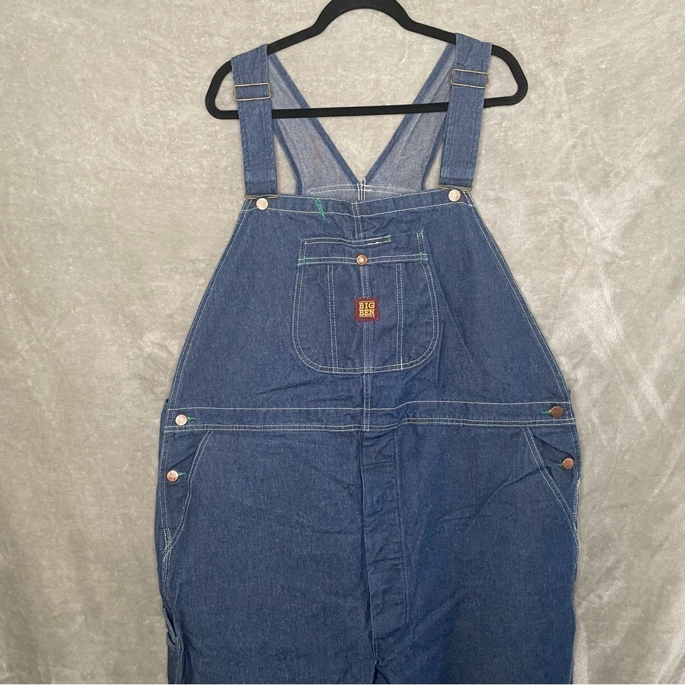 Vintage Big Ben Denim Carpenter Overalls 90s Unisex Blue Size 50x30 Farmer
